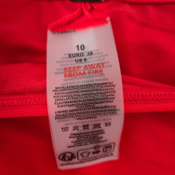 South Beach essentials knot front bikini bottom‎ in red - Size 10 - Picture 3 of 7